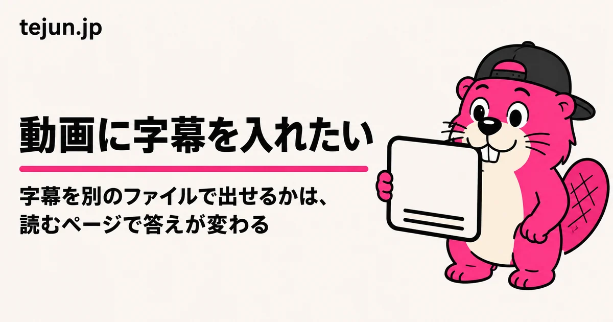 動画に字幕を入れたい｜字幕を別ファイルで出せるかは、料金ページに書いてありません【2026年9月3日確認】