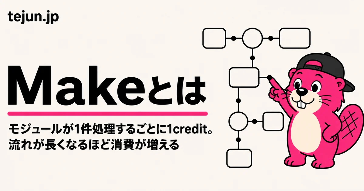 make.com（Make）とは？できること・料金・無料でどこまで使えるか【credit課金の数え方から整理】